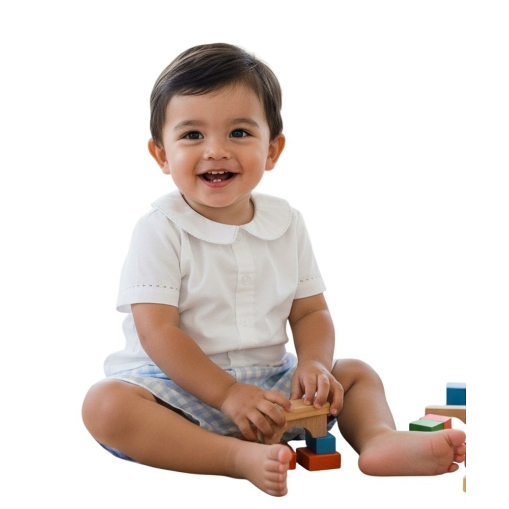 Edgehill Collection Gingham Romper Short Sleeves Shorts Classic Set 5T